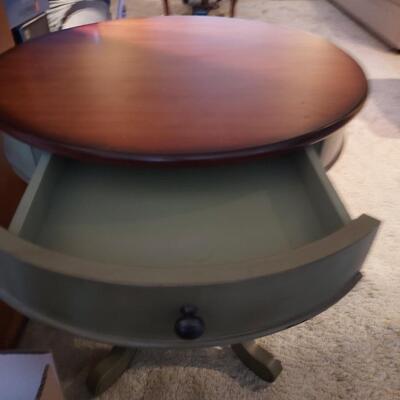 #20 Accessory table, round 24" across x 27" high, Solid Hardwood
