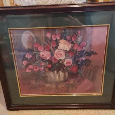 #28 Dawna Darton signed print Framed Floral 