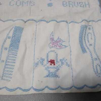 Vintage Embroidered Laundry Bag &