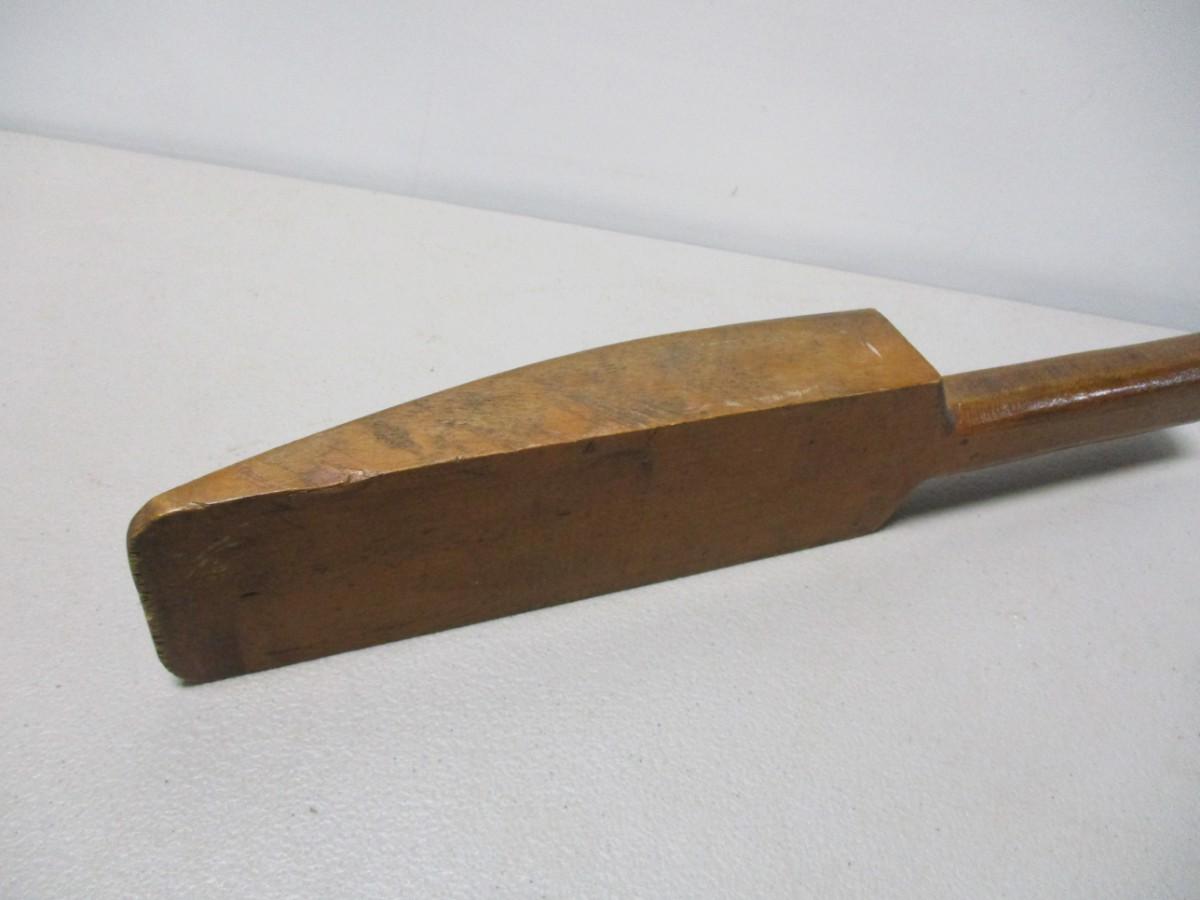 Antique Hand Carved Maple Feather Bed Smoother Paddle