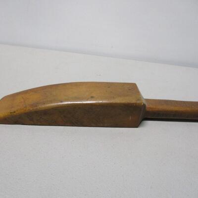 Antique Hand Carved Maple Feather Bed Smoother Paddle