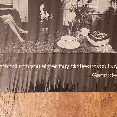 Lot 10: Gertrude Stein Quote Art Poster, 1982