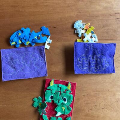 Kid's Felt Puzzles, Set of 3