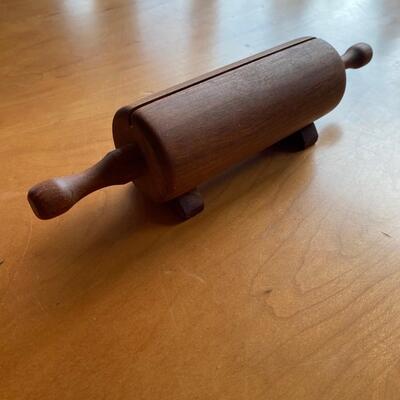 Wooden Recipe Card Holder, rolling pin shape