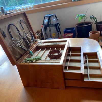 Beautiful wooden jewelry box