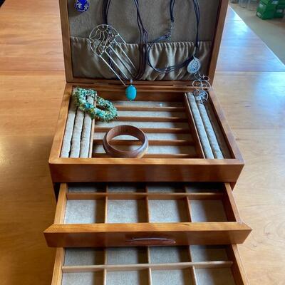 Beautiful wooden jewelry box