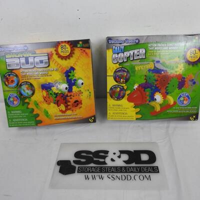 2 Techno Gears Bionic Bug and Crazy Copter Kits: Pieces Unverified Count