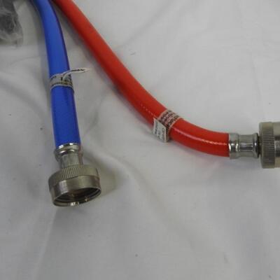 Home Improvement Lot: Pipe Fittings, Hoses, Safety Glasses