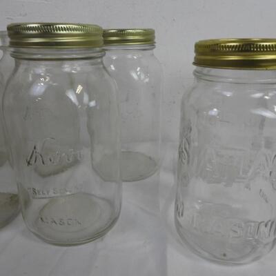 12 Canning Jars, 10 Kerr, 2 Atlas, Some Lids