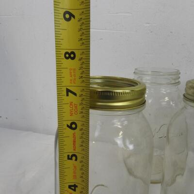 12 Canning Jars, 10 Kerr, 2 Atlas, Some Lids