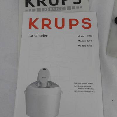 Krups La Glaciere Large Capacity Ice Cream Maker. Damaged Box, appears unused