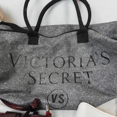 5 pc Purses & Tote Bag: Victoria's Secret, Jimmy Choo Andrew Marc, Charming Ch
