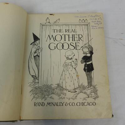 The Real Mother Goose Hardcover Book, Antique 1919
