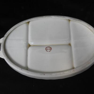 Hand Painted Japanese,Royal Trico Floral Design Plate, 4 Sections