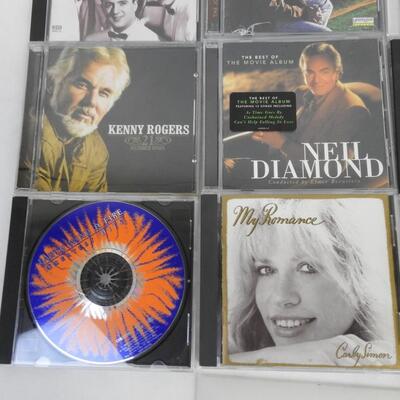 17 Music CDs, Whitney Houston, Neil Diamond, Kenny Rogers, Celine Dion