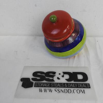 Handmade Cookie Jar, Assorted Colors, Lid does not Sit Well