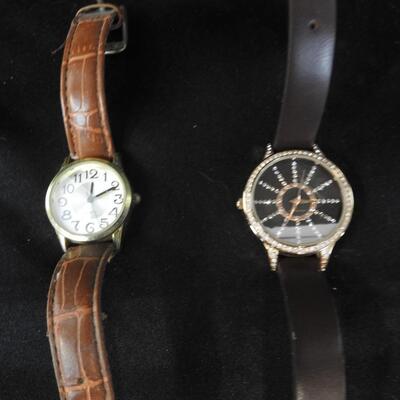 6 Wristwatches: Anne Klein, Studio, Quartz, Steel Case Backs