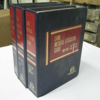 Lane Medical Litigation Guide Volumes 1-3 [hardcover] Lane, Fred [Jan 01, 1987]?