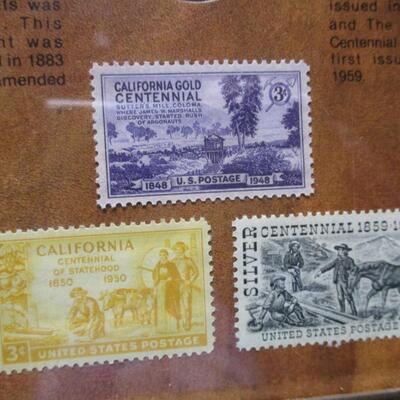 "The Forty Niners" Liberty Head "V" Nickel 7 Coin & 3 Stamp Set Coin Frame