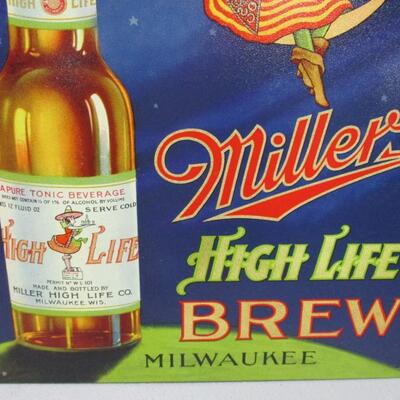 Miller High Life Brew Metal Sign