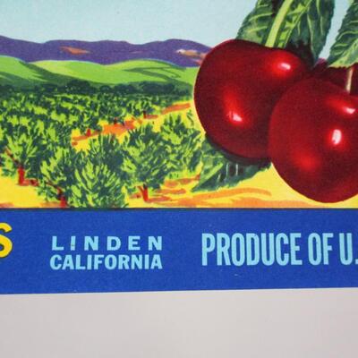 Podesta California Cherries Advertising Sign