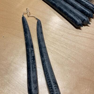 100% Hand Dipped Beeswax tapers, green. Set of twenty (20)