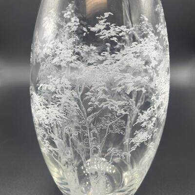 Intricately Etched Vase (BO-RG)