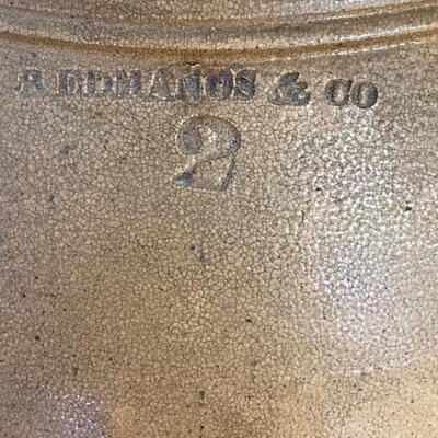R Edmands & Co 2 Gallon Brown Ovoid Stoneware CrockJug