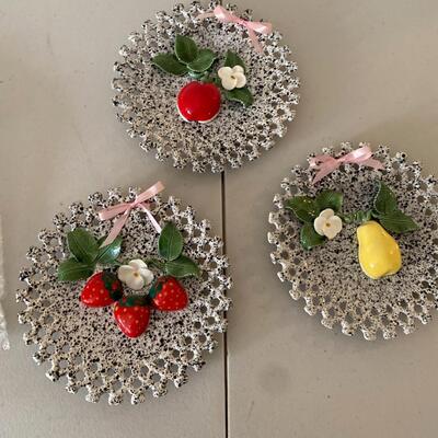 Apple Canisters, Strawberry Jelly Jar and Decorative Plates