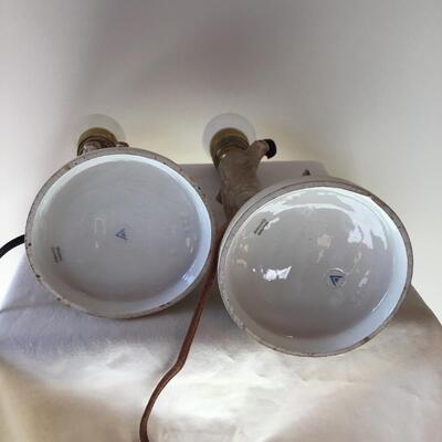 Pr Hummel Table Lamps â€œShe Loves Me She Loves Me Notâ€ #227 And â€œGood Friendsâ€ ORIGINAL SHADES INCLUDED