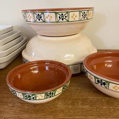 Williams-Sonoma Mixing Bowls and White Baking Dishes