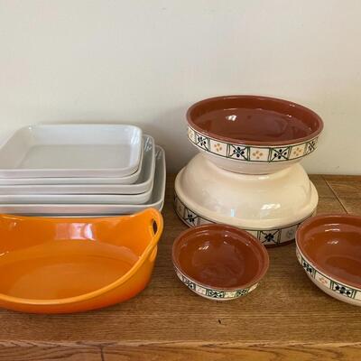 Williams-Sonoma Mixing Bowls and White Baking Dishes