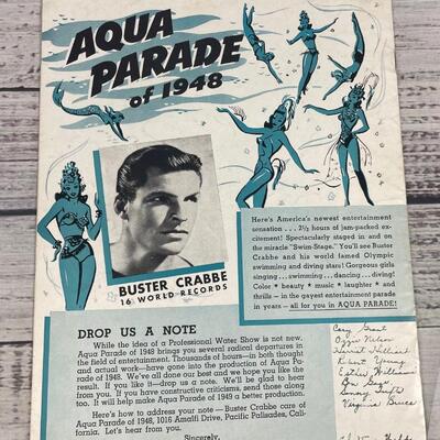 Vintage Magazine Souvenir Program Lot Aqua Parade Holiday Cinerama South Seas Adventure