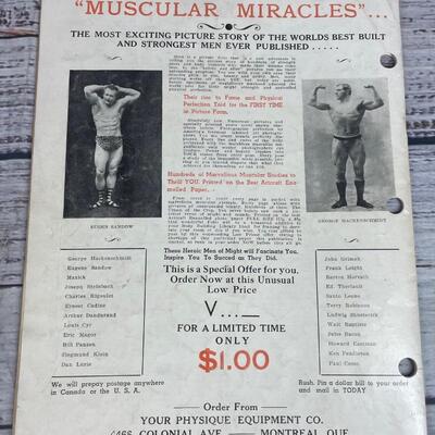 Vintage 1930s 1940s Physical Culture & Your Physique Magazines