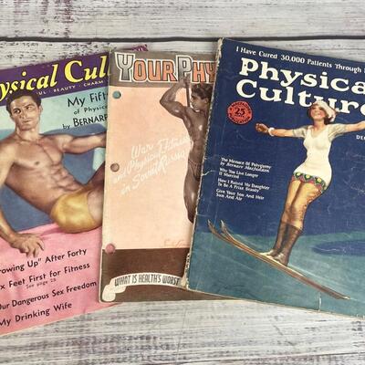 Vintage 1930s 1940s Physical Culture & Your Physique Magazines