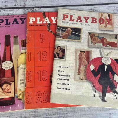 Vintage 1950s Playboy Entertainment for Men Magazines Holiday Issue Jayne Mansfield