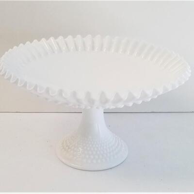Lot #45  White Milk Glass Fenton Compote
