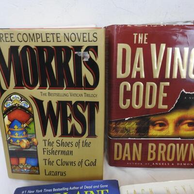 8 Fiction Hardback Books: The Da Vinci Code to the Black Widow