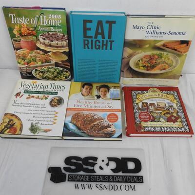 6 Cookbooks, Taste of Home, Mayo Clinic, Vegetarian Times