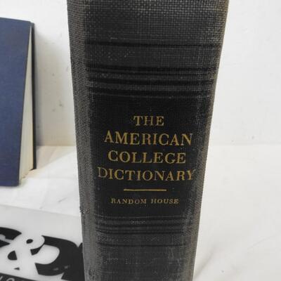 Vintage 1952 Books: Shakespeare The Complete Works, American College Dictionary