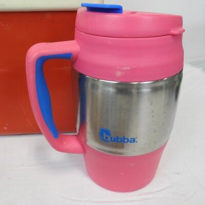 Double 6-packer Thermos Cooler, Bubba Pink Thermos, Baby Ute Camping Char etc.