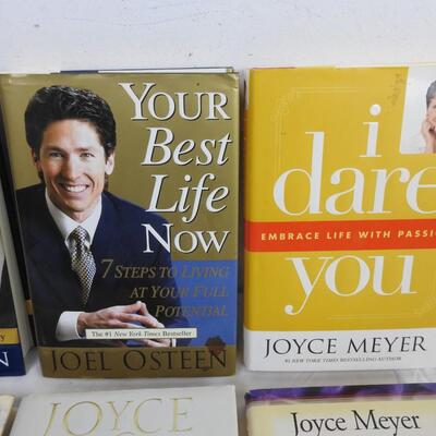 6 Self Help/Inspirational Books: 4 Joyce Meyers and 2 Joel Osteen