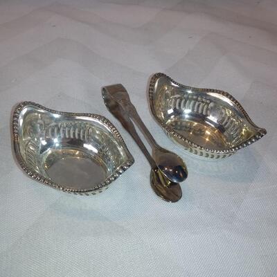 Fancy Nut Dishes with Tongs