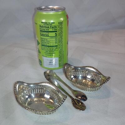 Fancy Nut Dishes with Tongs