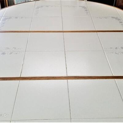 Lot #53  Contemporary Country Casual Style Dining Set - Tile-top table