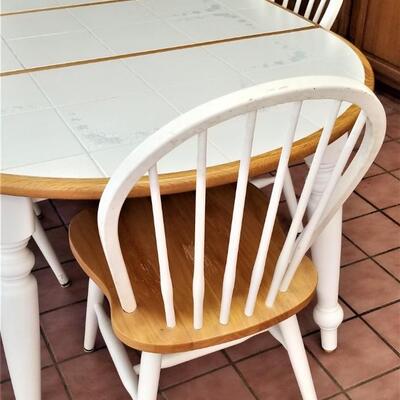 Lot #53  Contemporary Country Casual Style Dining Set - Tile-top table