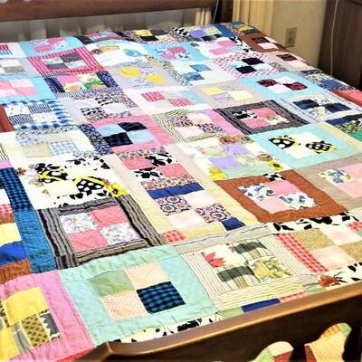Lot #54  Vintage Cotton Hand Sewn Quilt