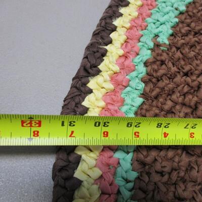 Handmade 'Target' Hook Rug