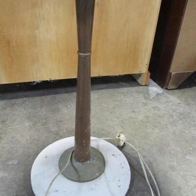 Mid Century Norwegian Design Electric Floor Lamp with Marble Table Accent