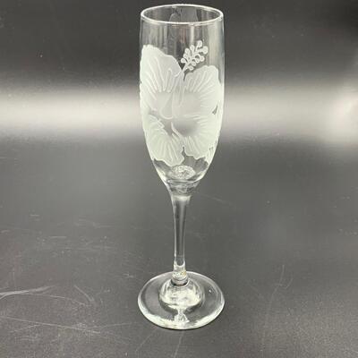 Etched Champagne Flutes & Cordial Glass (FO-HS)